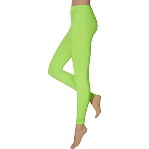 Apollo - Dames party leggings 200 denier - Fluor Groen - Maat L/XL - Gekleurde legging - Neon legging - Dames legging - Carnaval - Feeskleding