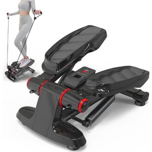 Blithe- Mini stepper - Mini Stepper Met Elastic Touw - Fitness Stepper - Zwart