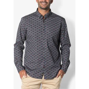 Twinlife Heren Shirt Print Geweven - Overhemd - Comfortabel - Regular Fit - Karaf - L