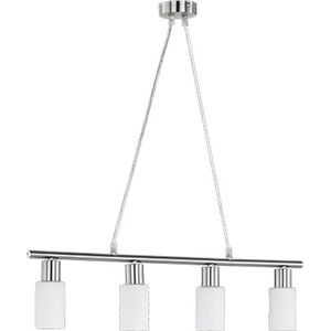 LED Hanglamp - Hangverlichting - Torna Smast - E14 Fitting - Rechthoek - Mat Nikkel - Aluminium