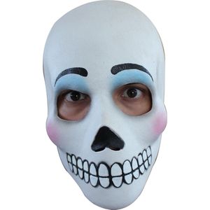 Zwart-wit Dia de los Muertos masker  - Verkleedmasker - One size