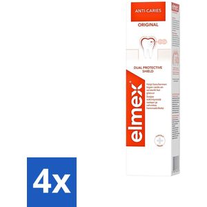Elmex - Tandpasta - Anti-Cariës Orgineel - Dual Protective Shield - 75 ml - Voordeelverpakking - 4 stuks