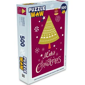 Puzzel Kerstboom - Sneeuw - Kerst - Merry christmas - Legpuzzel - Puzzel 500 stukjes - Kerst - Cadeau - Kerstcadeau voor mannen, vrouwen en kinderen