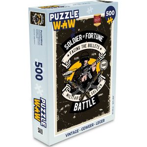 Puzzel Vintage - Geweer - Leger - Legpuzzel - Puzzel 500 stukjes