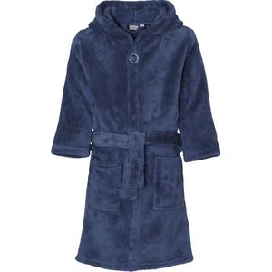 Playshoes - Fleece badjas met capuchon - Donkerblauw - maat 122-128cm