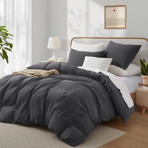 JGS ® Beddengoedset van Zacht Katoen met Praktische Ritssluiting en Elegante Uitstraling