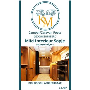 KM Camper/Caravan Poetz- Mild Interieur Sopje - Alles reiniger- Biologisch Afbreekbaar - Caravan schoonmaakmiddel - Camper schoonmaakmiddelen - Schoonmaakmiddel ecologisch