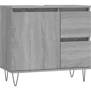 VidaXL-Badkamerkast-65x33x60-cm-bewerkt-hout-grij - onoma-eikenkleurig