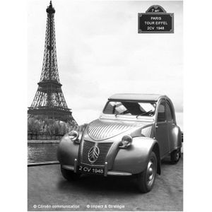 Citroën Paris Tour Eiffel Tinnen Bord