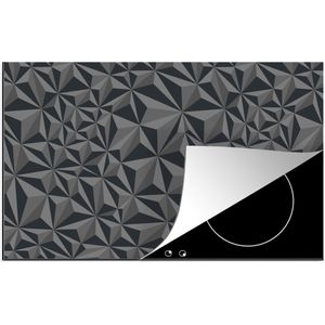 KitchenYeah® Inductie beschermer 91.6x52.7 cm - Geometrie - Grijs - 3D - Patronen - Kookplaataccessoires - Afdekplaat voor kookplaat - Inductiebeschermer - Inductiemat - Inductieplaat mat