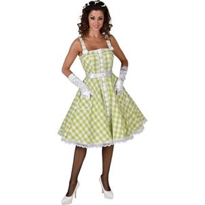 Magic By Freddy's - Jaren 50 Kostuum - Jaren 50 Rock And Roll High School - Vrouw - Groen - XL - Carnavalskleding - Verkleedkleding