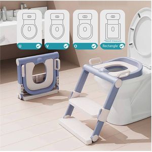WC Verkleiner met Trapje - Toilettrainer met Opstapje - Potje peuter - 1 tot 10 Jaar - Maximaal draagvermogen 75 kg - Opvouwbaar - Paars