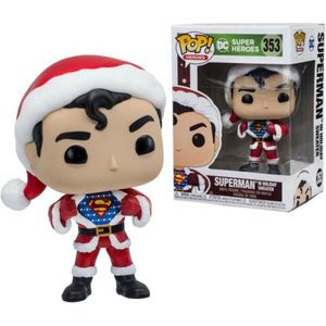 Funko Pop! DC Comics: Superman Saves the Day Holliday #353 Flocked Exclusive