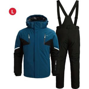 Livano Skipak - SkiBroek - Skijas - Ski Suit - Wintersport - Heren - 2-Delig - Blauw - Warm - Maat L