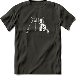 Cat Scan - Katten T-Shirt Kleding Cadeau | Dames - Heren - Unisex | Kat / Dieren shirt | Grappig Verjaardag kado | Tshirt Met Print | - Donker Grijs - XL