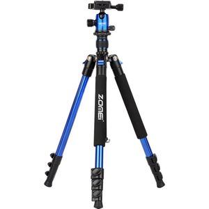 Q555 Professioneel Lichtgewicht DSLR Camerastatief - Universeel Fotostatief voor Fotografie – Aluminium Tripod Blauw 160CM