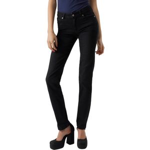 Vero Moda Dames Jeans Broeken VMDAF regular/straight Fit Zwart 28W / 32L Volwassenen