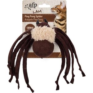 AFP Lambswool-Ping Pong Spider Speelgoed voor katten - Kattenspeelgoed - Kattenspeeltjes