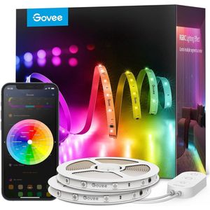 RGBIC LED-strip 30m - Kleurverandering voor Slaapkamer en Keuken - Spraakbediening en App-Control