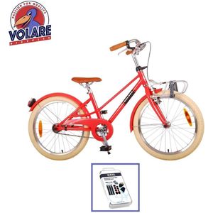 Volare Kinderfiets Melody - 20 inch - Koraal Rood - Inclusief WAYS Bandenplakset