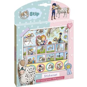 Stip de Pony stickerset, stickers - 3 vellen en speelachtergrond - creatief speelgoed - Bambolino Toys