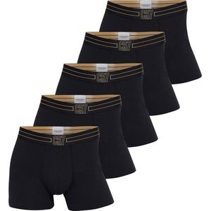 Cristiano Ronaldo CR7 - Boxershort Heren - 5 Stuks - Maat XL - Zwart/Goud - Onderbroeken Heren