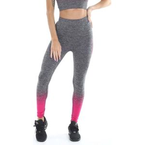 Gold's Gym Lady Seamless Leggings - Pink/Charcoal Marl - M/L