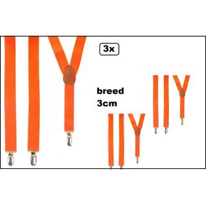 3x Bretel oranje Holland festival thema feest fun Holland party