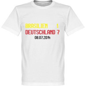 Brazilië - Duitsland 1-7 Scoreboard T-Shirt - XL