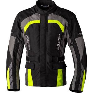 RST Alpha 5 Ce Mens Textile Jacket Black Grey Neon Yellow 50 - Maat - Jas