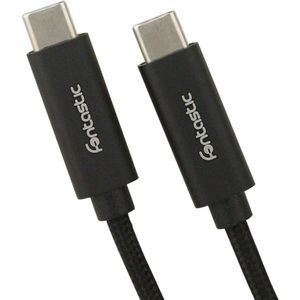 Fontastic 251238 USB-C naar USB-C kabel - Afgeschermd - 480mbit/s - 1 meter - Zwart