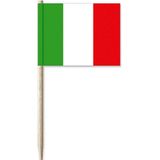 Cocktailprikkers Italie 100x stuks - Italiaanse vlag feestartikelen/versieringen
