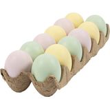 CC Plastic Eieren 8 cm Pastelkleuren 12 stuks