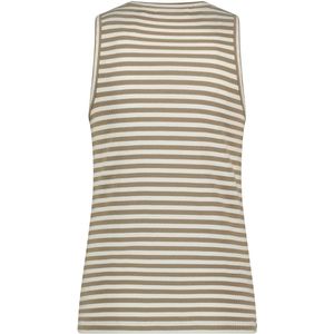 NUKUS Stefania Singlet Stripes Tops & T-shirts Dames - Shirt - Beige - Maat M