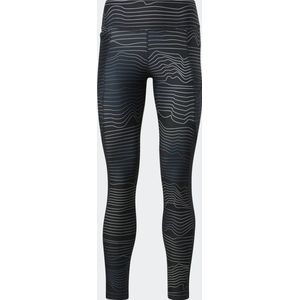 Reebok Sport Legging model AOP Tight Dames - Zwart Striped - Maat S