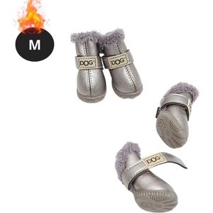 Nivard Hondenschoenen Pootbeschermer - Hondenschoenen - 4 Stuks - Hondenschoentjes - Pootbescherming Hond - Waterbestendig - Antislip - Zilver - M