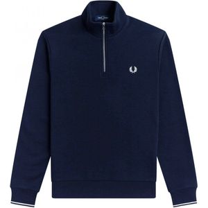 Fred Perry - Half Zip Trui Navy Blauw - Heren - Maat XXL - Regular-fit