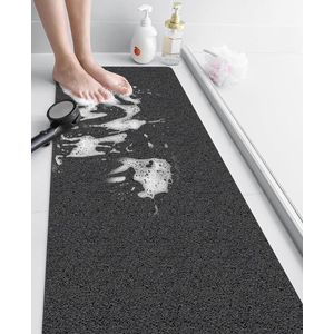 Antislip Loofah Douchemat 40 x 100 cm - Zacht en Sneldrogend - Ideaal voor Badkamers en Natte Ruimtes