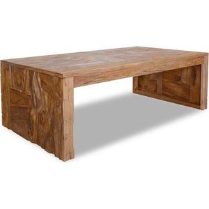 The Living Store Erosion Salontafel - Hout - 110 x 35 x 38 cm - Uniek design