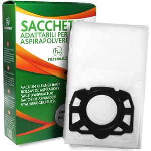 4 stuks stofzuigerzakken geschikt voor Kärcher WD4 MV4 - WD5 MV5 - WD6 MV6 Premium series
