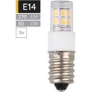 SPL E14 LED Lamp 2W - Warm Wit - 270lm - LED Buislamp T14 - 3 Stuks