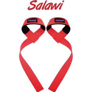 Salawi set - Deadlift Straps - fitness Lifting Straps - Krachttraining Accessoires - Bodybuilding - Gym Straps - Powerlifting - Fitness - Rood Set