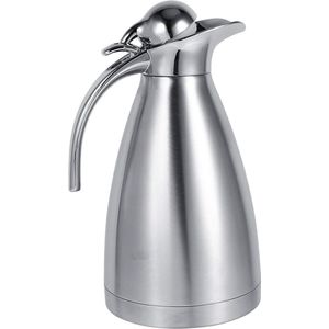 Roestvrijstalen dubbelwandige vacuüm-geïsoleerde koffiepot - thermoskan voor warmwater - lange tijd warmte-opslag - 1.5 liter - zilver - 4 kleuren. .