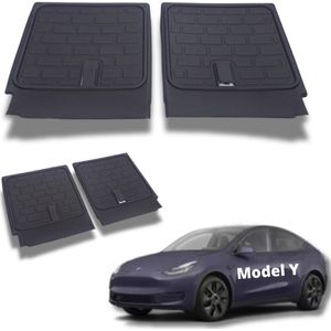 Stoelrugbeschermer Matten voor 3e Rij Tesla Model Y 2022 – Duurzaam XPE-materiaal voor Maximale Bescherming van je Interieur