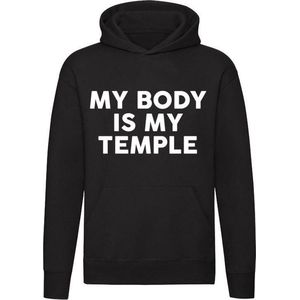 My Body is my Temple Hoodie | sweater | lichaam | salon |trui | fitness | gezondheid | unisex | capuchon