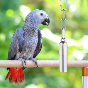 2 stuks RVS Bell Speelgoed met Zoet Geluid voor Papegaaien Duurzaam Vogelspeelgoed voor Vogel, Afrikaans Grijs, Valkparkieten, Parkiet (2 formaat)