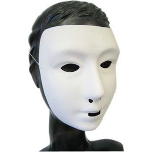 10x Wit grimeer masker met kalklaag - Blanco gezichtsmasker