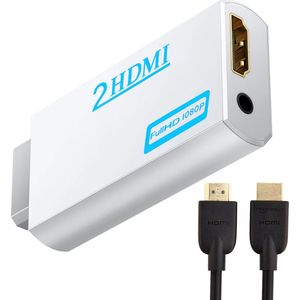 Garpex® Wii Aansluiting naar HDMI-adapter - Exclusief geschikt voor Nintendo Wii + Inclusief 1,5m HDMI-kabel - Full HD 1080p - Audio video converter geschikt voor Wii