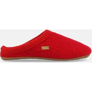 Haflinger Everest Classic Pantoffels kleur Rood - Maat 38 - 100% wolvilt