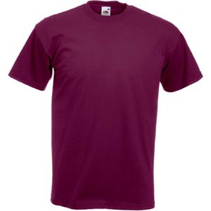 Grote maten basic bordeaux rode t-shirt voor heren - voordelige katoenen shirts - Regular fit 3XL (46/58)